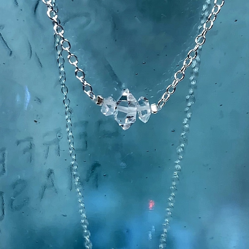Petite Herkimer Diamond Necklace!